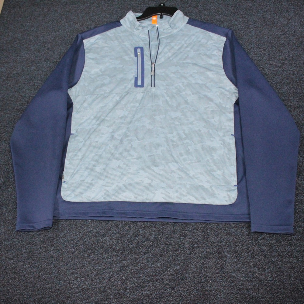 Peter Millar Pullover Mens XL Hyperlight Weld Hybrid 1/4 Zip Stretch Camo Golf - Picture 2 of 10